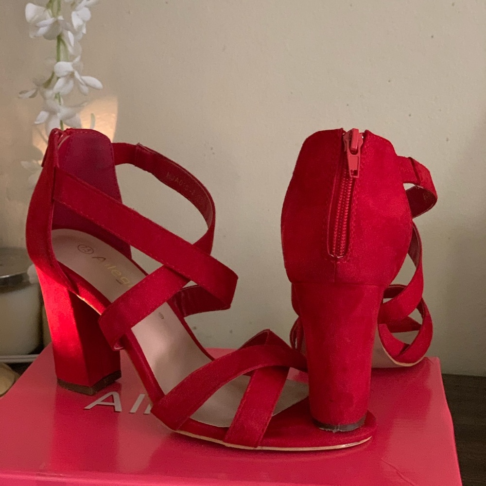 Red strappy Heels